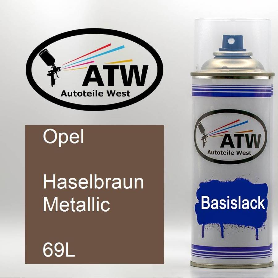 Opel, Haselbraun Metallic, 69L: 400ml Sprühdose, von ATW Autoteile West.